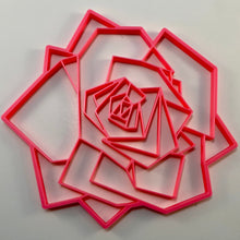 Load image into Gallery viewer, Geometric Rose Wall Art 2D