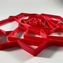 Load image into Gallery viewer, Geometric Rose Wall Art 2D