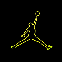Load image into Gallery viewer, Jumpman Inspired Outline Wall Art 2D
