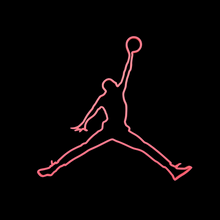 Load image into Gallery viewer, Jumpman Inspired Outline Wall Art 2D
