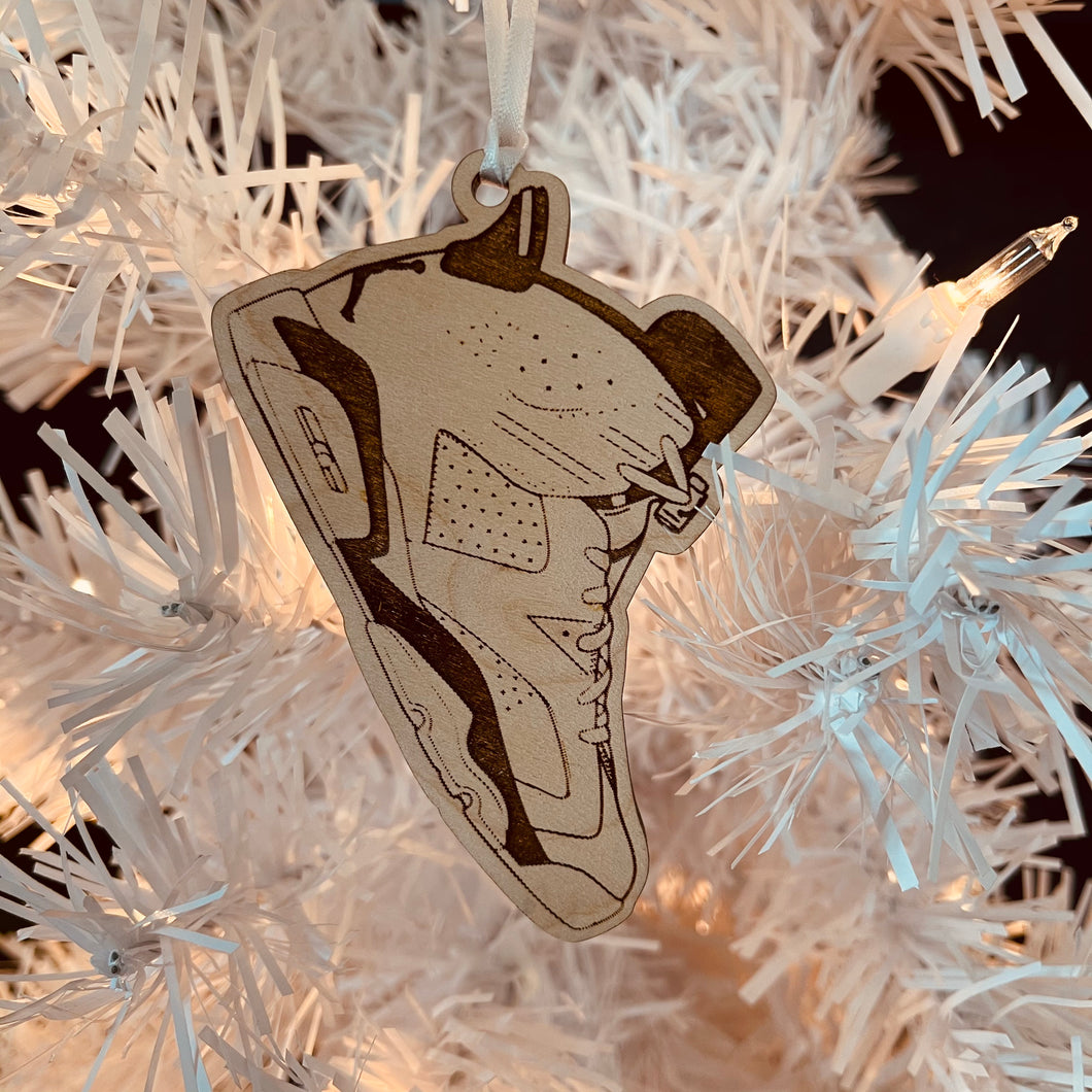 Air Jordan 5 inspired Wooden Sneaker Ornament