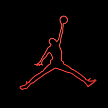 Load image into Gallery viewer, Jumpman Inspired Outline Wall Art 2D
