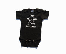 Load image into Gallery viewer, Yeezy Attitude with Drizzy Feelings  Baby Bodysuit
