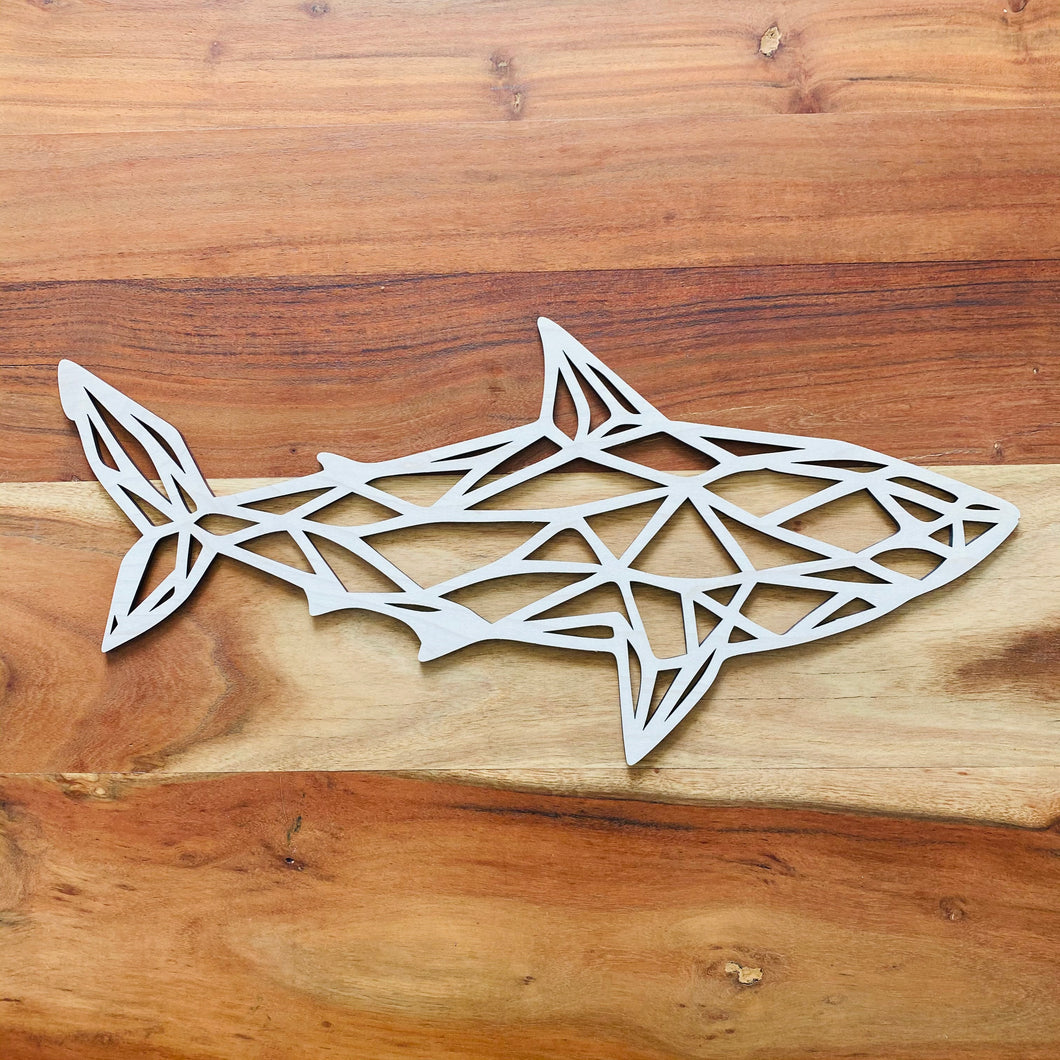 Shark #3 Geometric Wall Art Wood XL