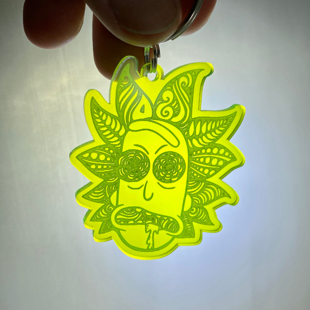 Psychedelic Rick Keychain