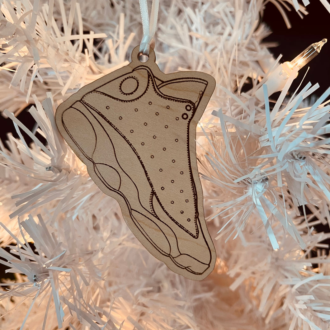 Air Jordan 13 inspired Wooden Sneaker Ornament