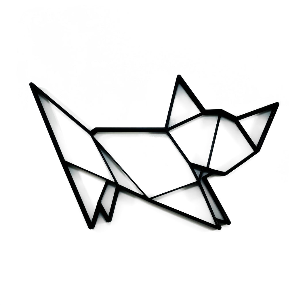 Kitty Cat Geometric Wall Art 2D