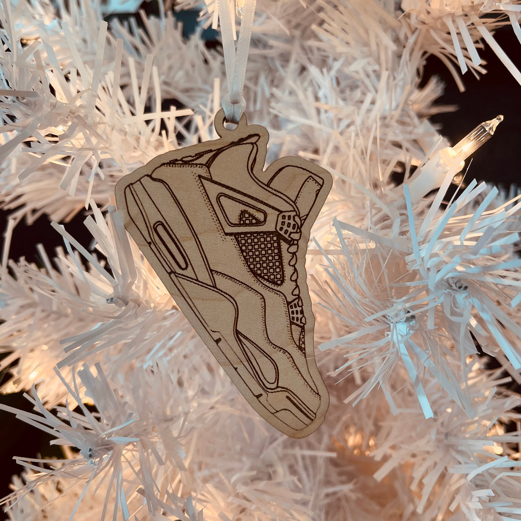 Air Jordan 4 inspired Wooden Sneaker Ornament