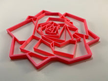Load image into Gallery viewer, Geometric Rose Wall Art 2D
