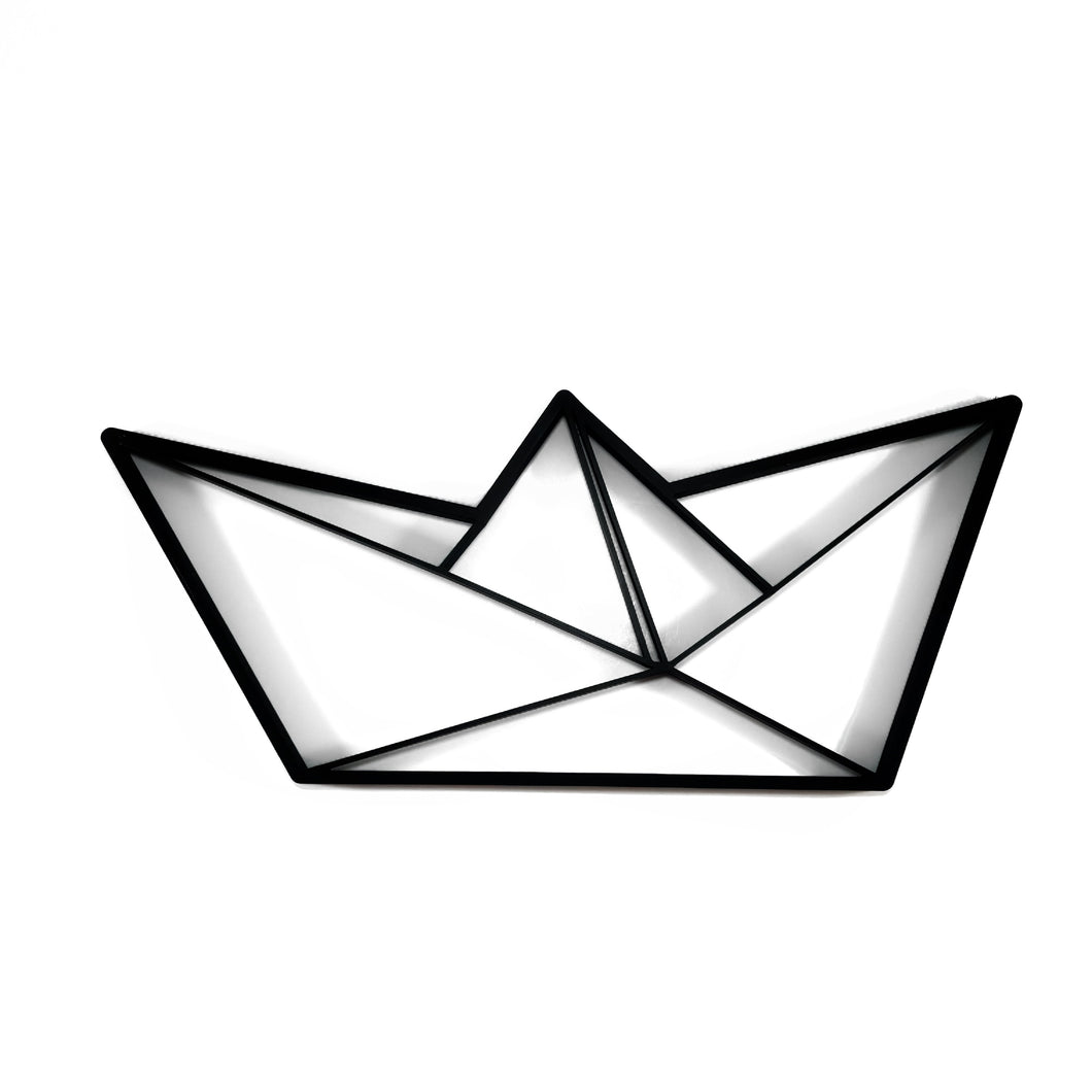 Paper Boat Geometric Wall Art 2D