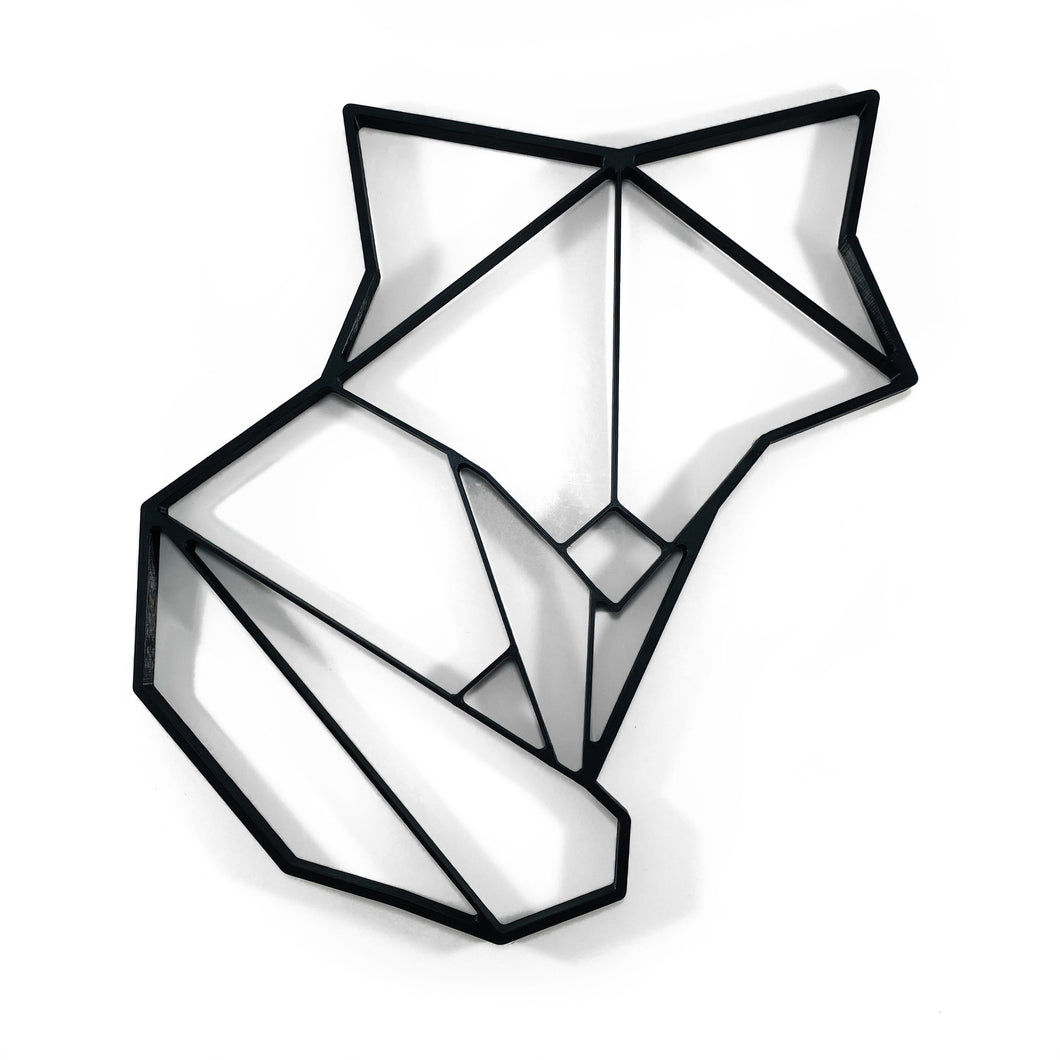Cute Fox Geometric Wall Art 2D