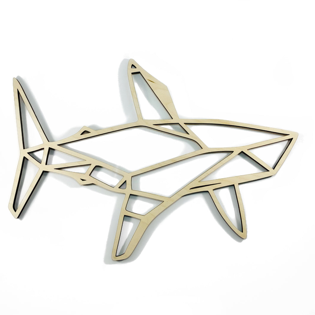 Shark #2 Geometric Wall Art Wood XL