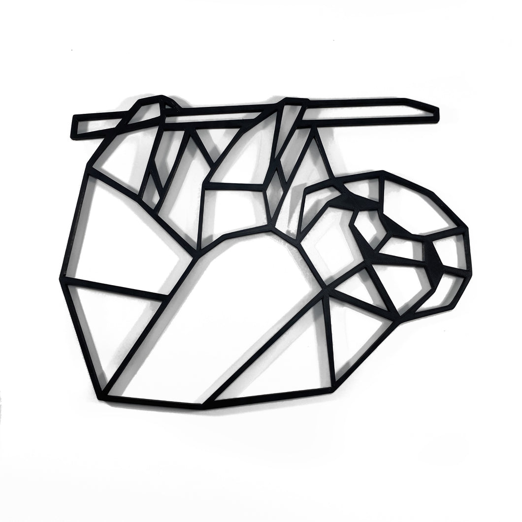 Sloth Geometric Wall Art 2D