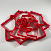 Load image into Gallery viewer, Geometric Rose Wall Art 2D
