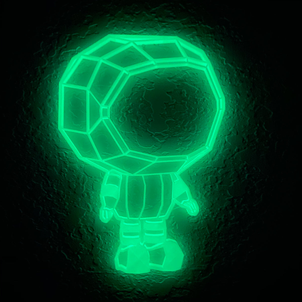 Original Low-Poly Astronaut Relief - 3D-printed art piece, hand-finished by Soul Kid Dsgn