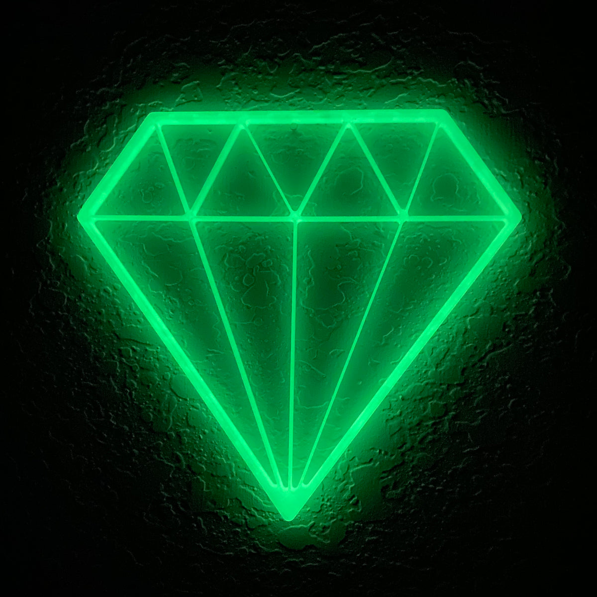 Original Geo Diamond Relief - layered 3D-printed wall art piece, hand-finished by Soul Kid Dsgn