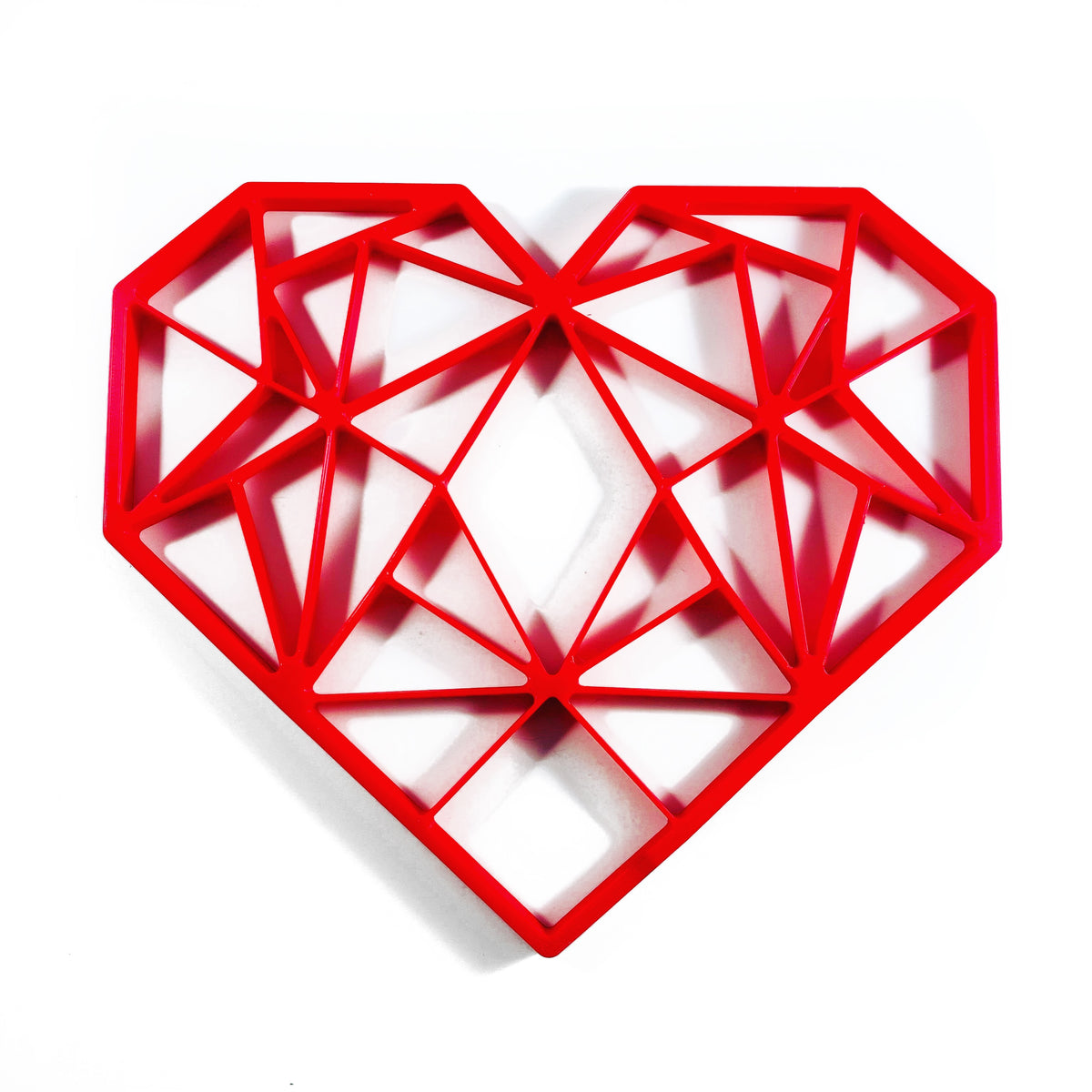 Original Geo Heart Relief - 3D-printed art piece, hand-finished by Soul Kid Dsgn