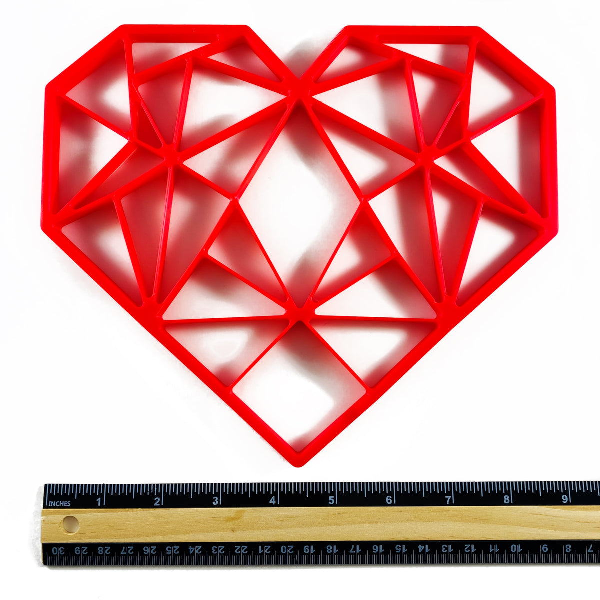 Original Geo Heart Relief - 3D-printed art piece, hand-finished by Soul Kid Dsgn, view 4