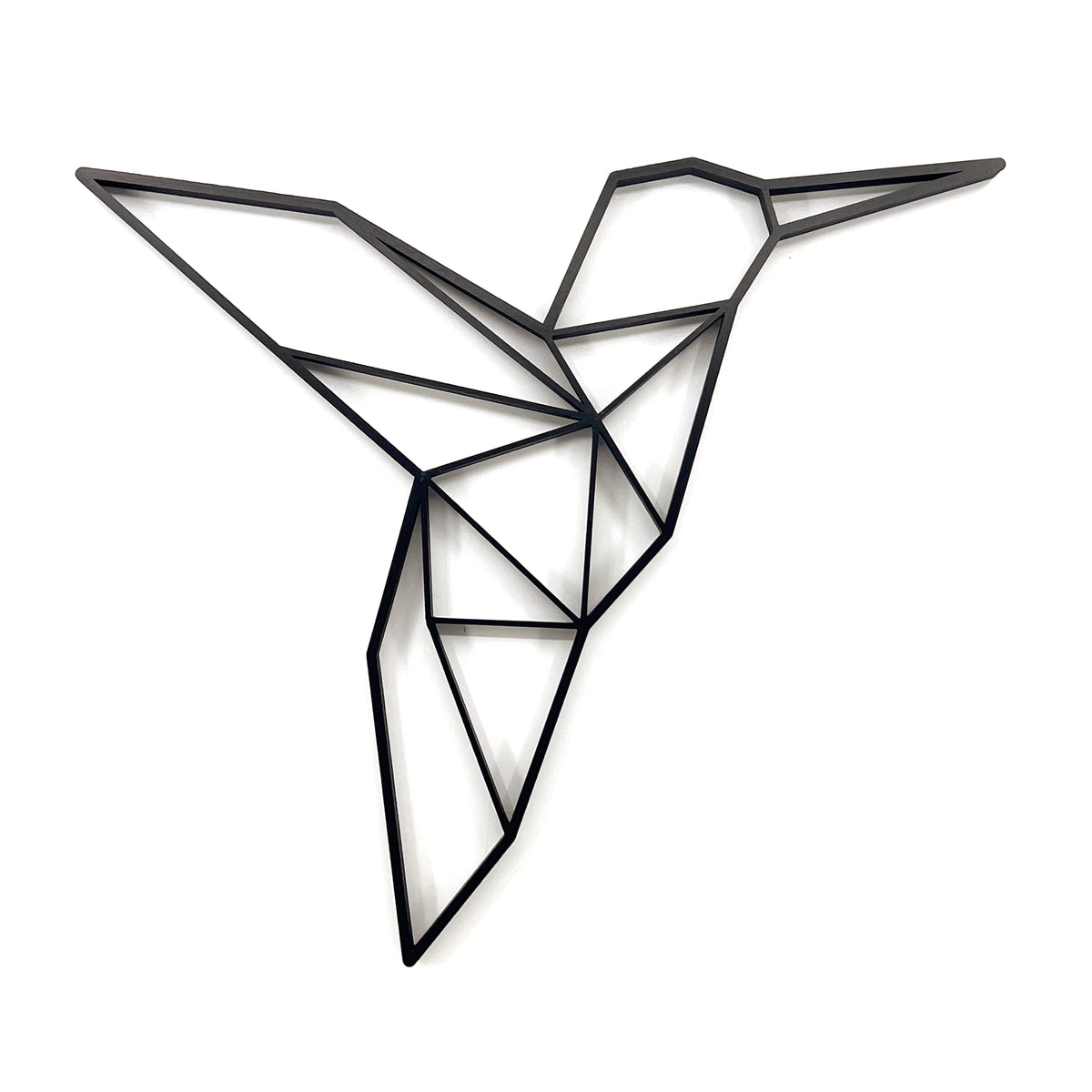 Original Geo Hummingbird Relief - layered 3D-printed wall art piece, hand-finished by Soul Kid Dsgn