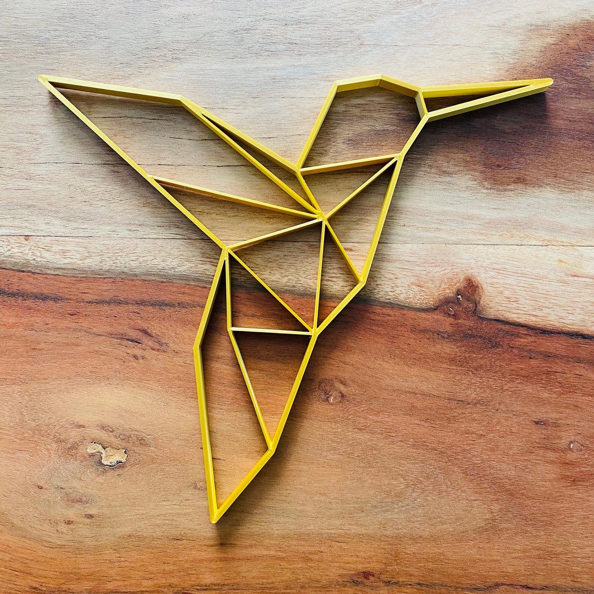 Original Geo Hummingbird Relief - layered 3D-printed wall art piece, hand-finished by Soul Kid Dsgn, view 8