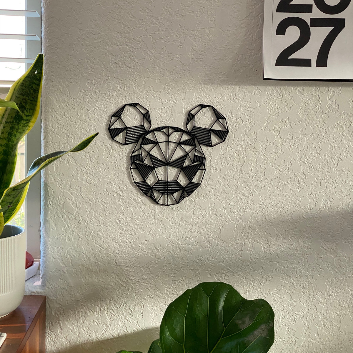 Original Geo Mouse Relief - layered 3D-printed wall art piece, hand-finished by Soul Kid Dsgn, view 2