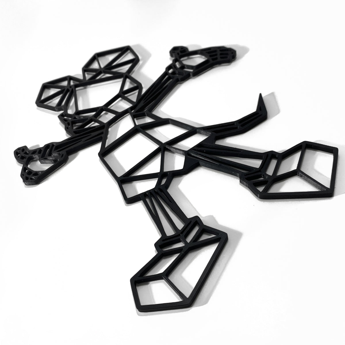 Original Geo Mouse Standing Relief - layered 3D-printed wall art piece, hand-finished by Soul Kid Dsgn, view 3