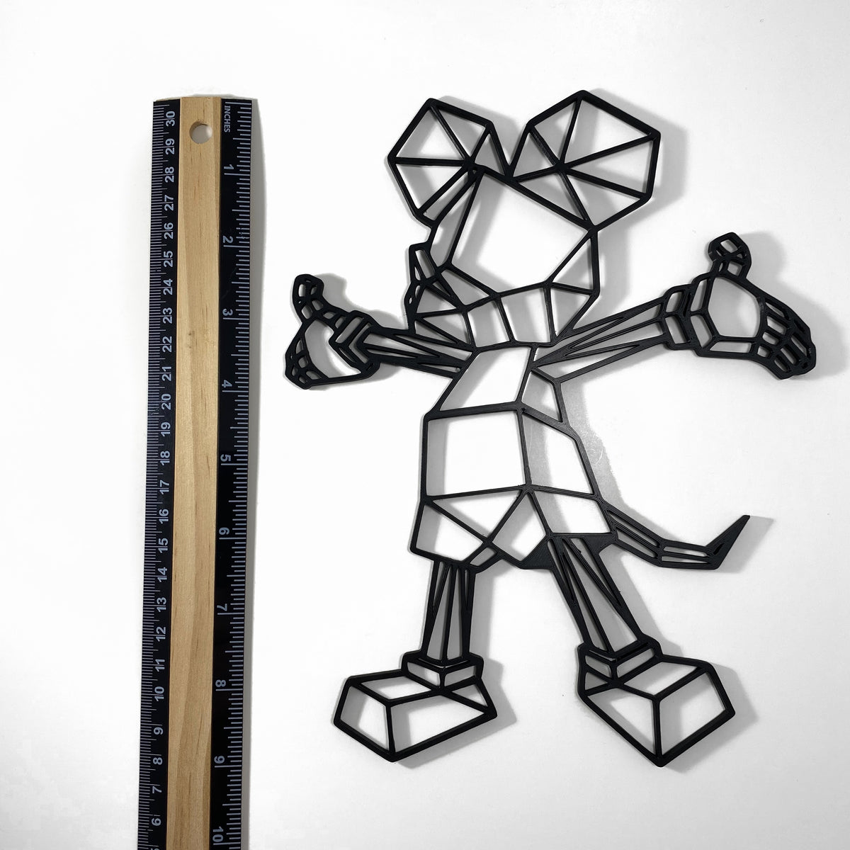 Original Geo Mouse Standing Relief - layered 3D-printed wall art piece, hand-finished by Soul Kid Dsgn, view 4