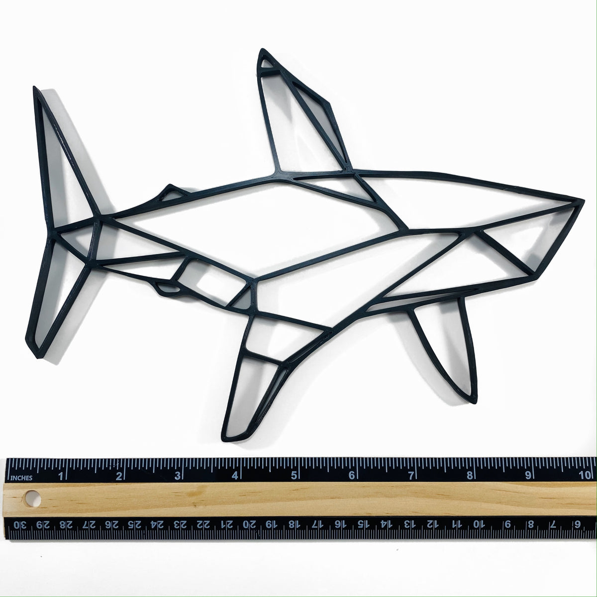 Original Geo Shark No. 2 Relief - layered 3D-printed wall art piece, hand-finished by Soul Kid Dsgn, view 4