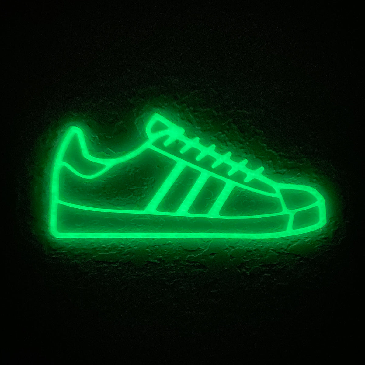 Original Three-Stripe Shell-Toe Relief - layered 3D-printed wall art piece, hand-finished by Soul Kid Dsgn, view 6