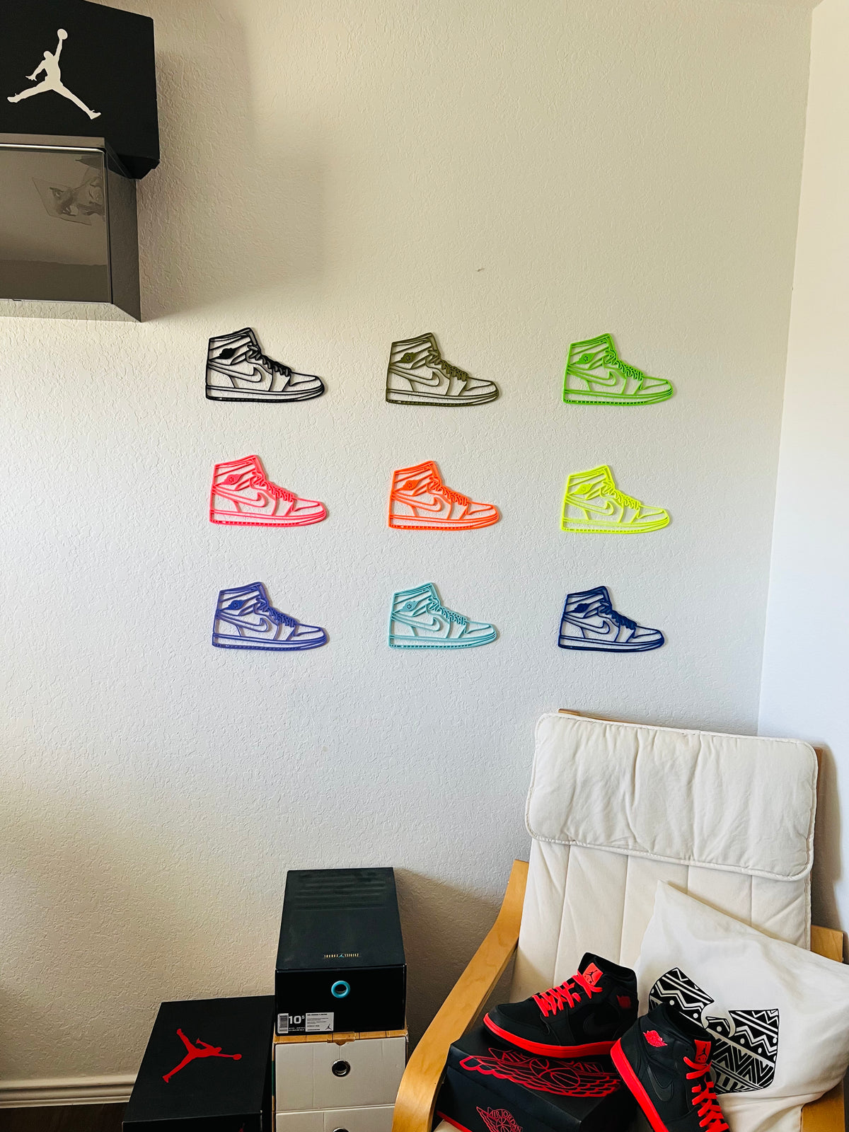 Original Court Classic Hi Relief - layered 3D-printed wall art piece, hand-finished by Soul Kid Dsgn, view 2