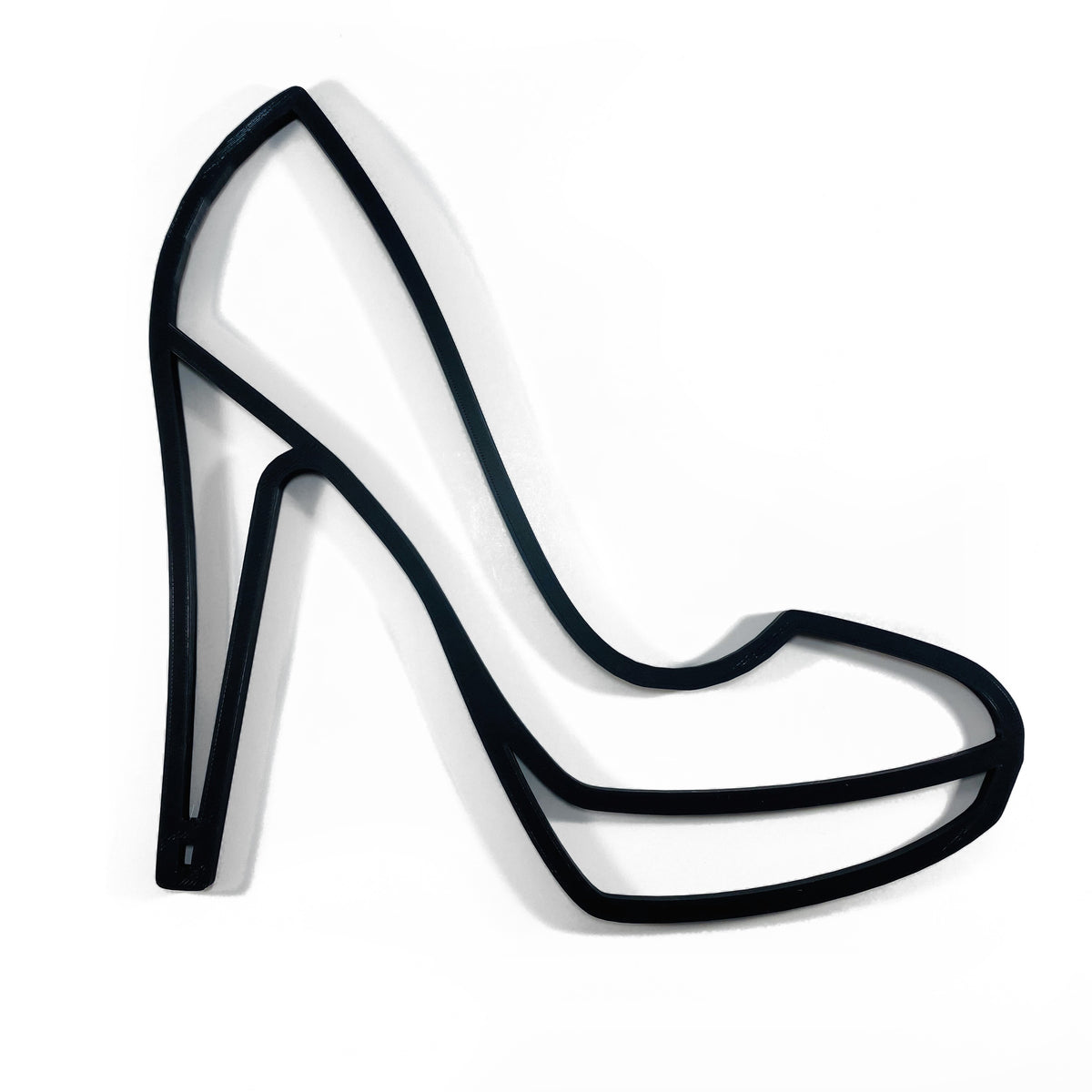 Original Pump Heel Relief - layered 3D-printed wall art piece, hand-finished by Soul Kid Dsgn, view 2