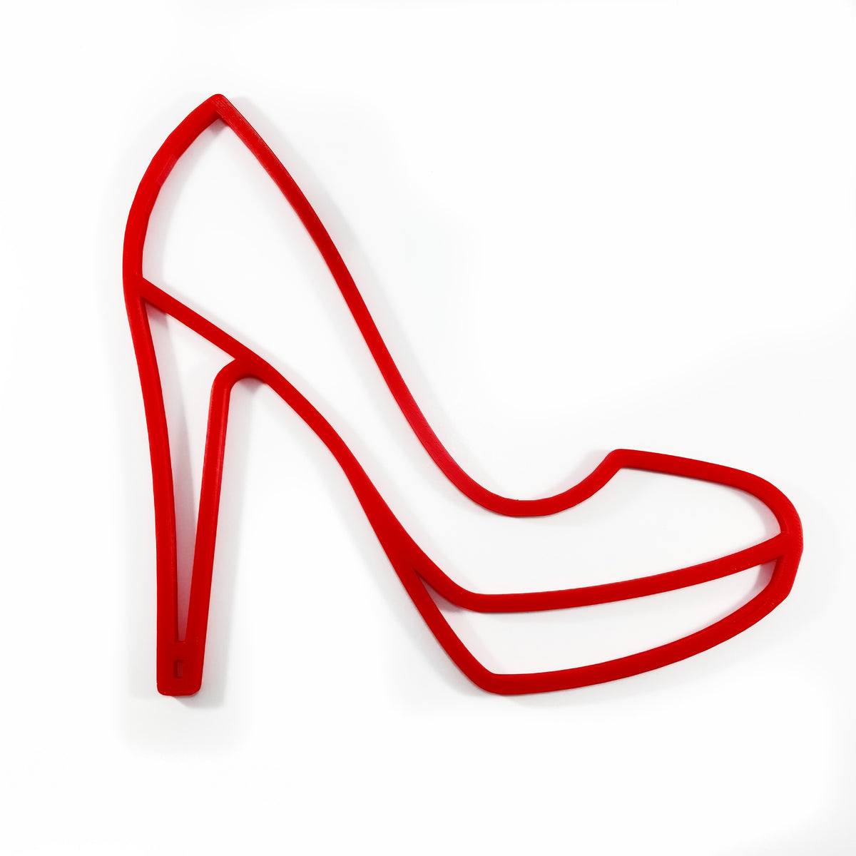 Original Pump Heel Relief - layered 3D-printed wall art piece, hand-finished by Soul Kid Dsgn, view 6