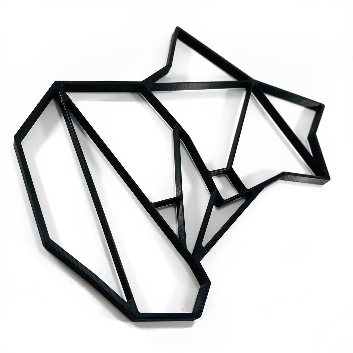 Original Cute Geo Fox Relief - layered 3D-printed wall art piece, hand-finished by Soul Kid Dsgn, view 2