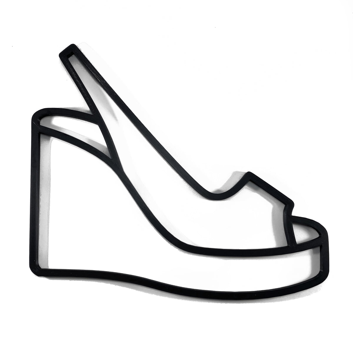 Original Wedge Sandal Relief - layered 3D-printed wall art piece, hand-finished by Soul Kid Dsgn, view 2
