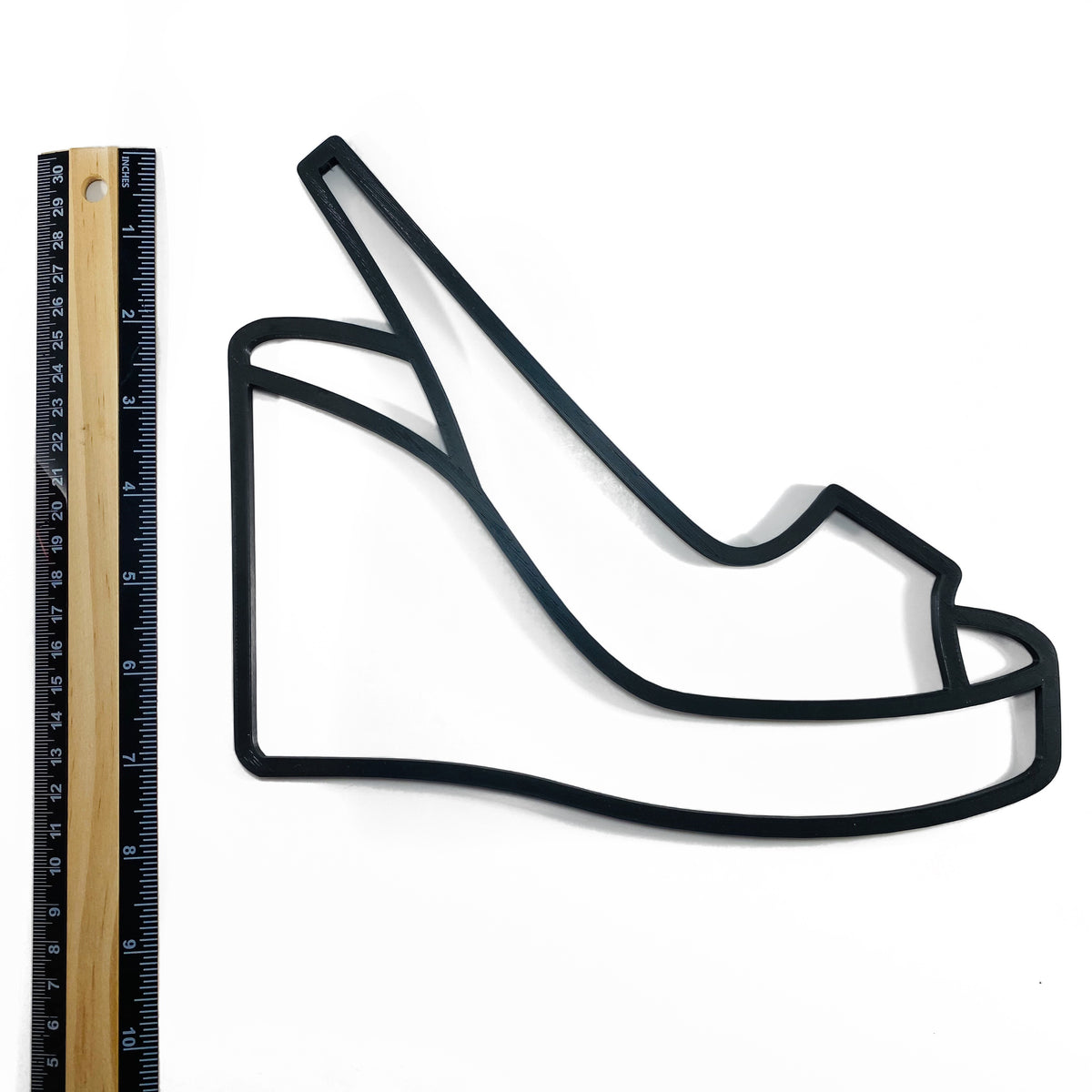 Original Wedge Sandal Relief - layered 3D-printed wall art piece, hand-finished by Soul Kid Dsgn, view 4