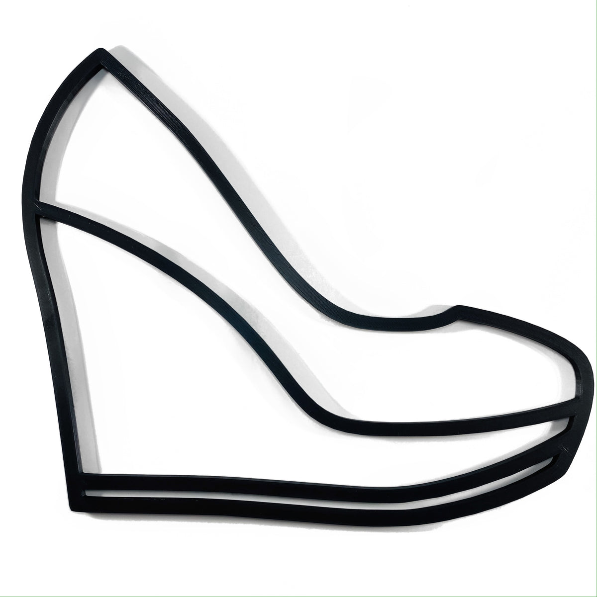 Original Wedge Heel Relief - layered 3D-printed wall art piece, hand-finished by Soul Kid Dsgn, view 2