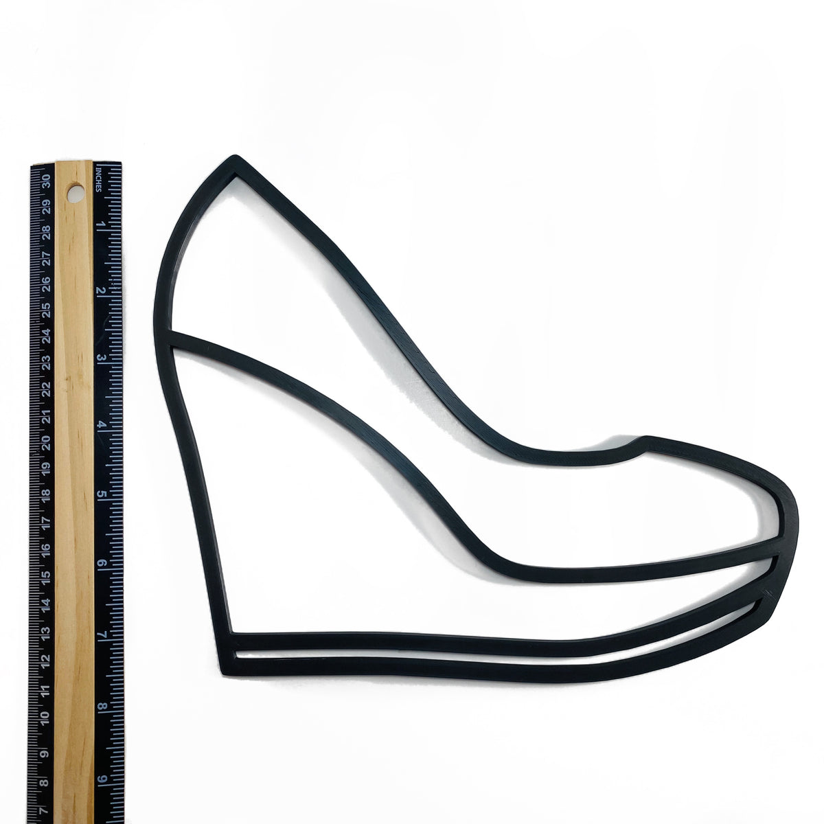 Original Wedge Heel Relief - layered 3D-printed wall art piece, hand-finished by Soul Kid Dsgn, view 4
