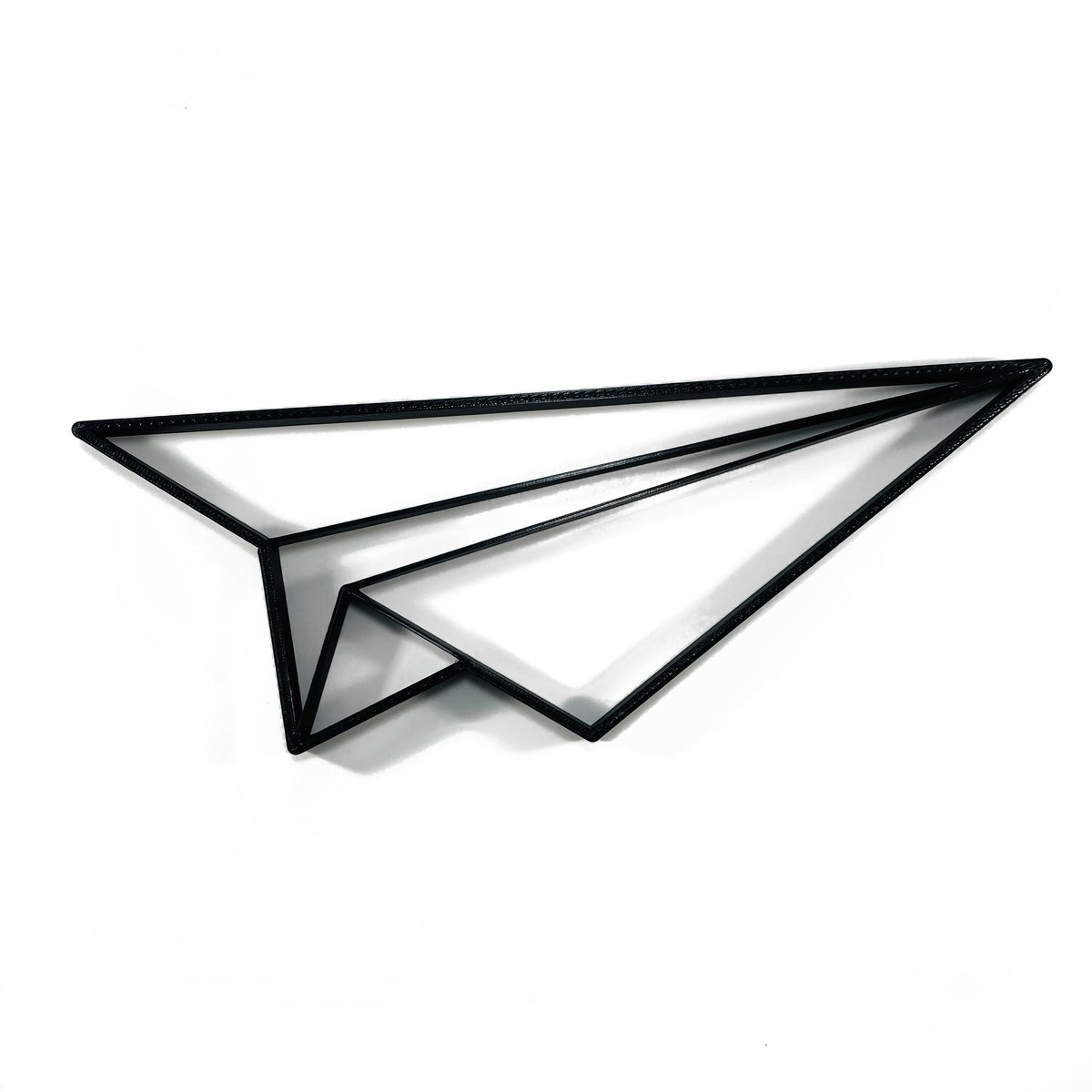 Original Geo Paper Plane Relief - layered 3D-printed wall art piece, hand-finished by Soul Kid Dsgn