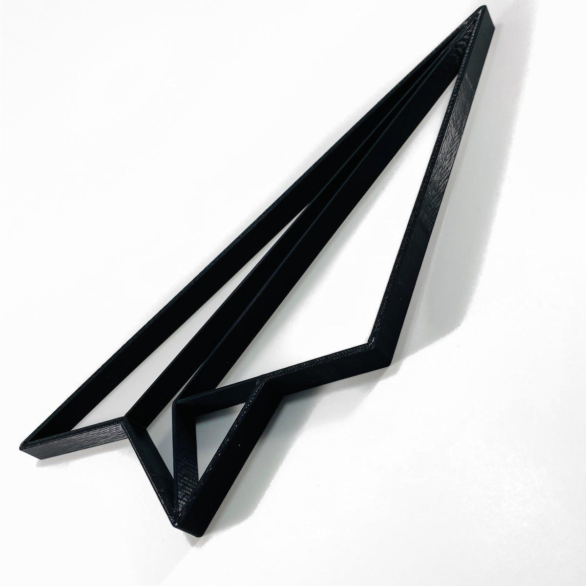 Original Geo Paper Plane Relief - layered 3D-printed wall art piece, hand-finished by Soul Kid Dsgn, view 2