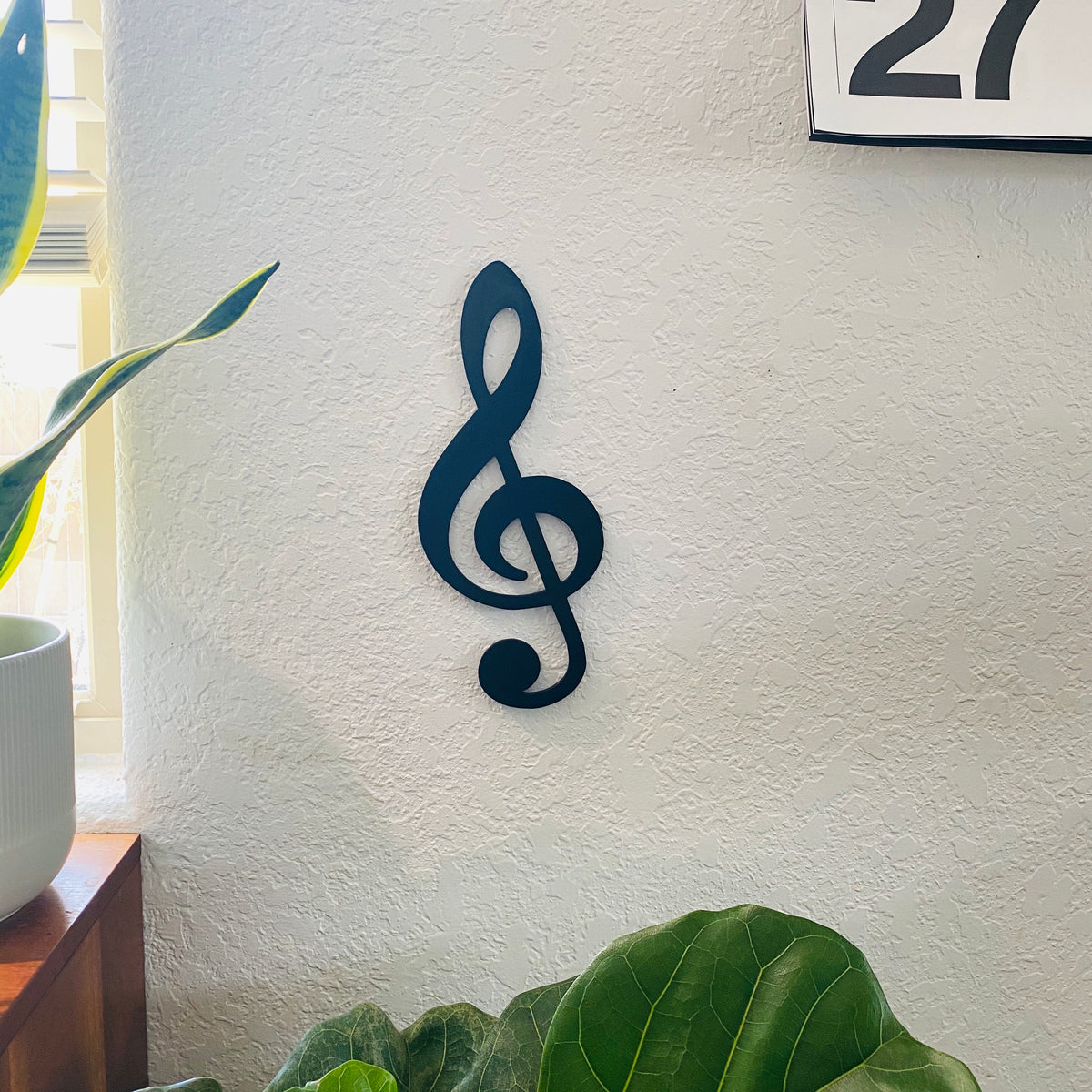 Original Treble Clef Relief - layered 3D-printed wall art piece, hand-finished by Soul Kid Dsgn, view 2
