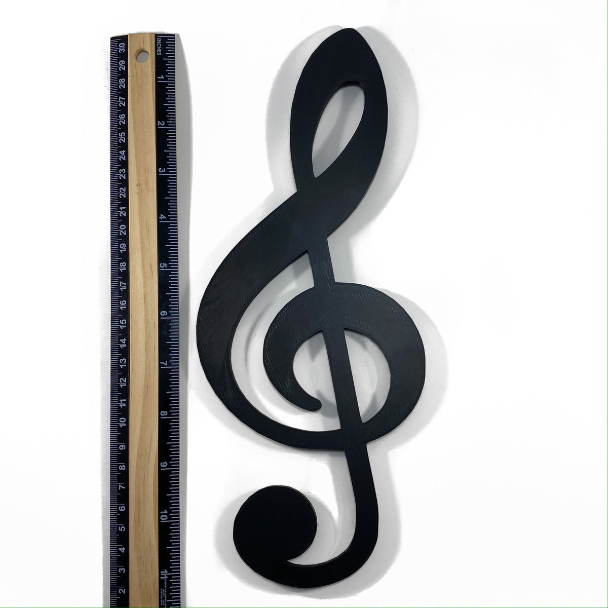 Original Treble Clef Relief - layered 3D-printed wall art piece, hand-finished by Soul Kid Dsgn, view 4