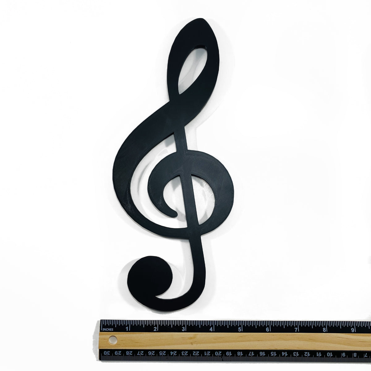 Original Treble Clef Relief - layered 3D-printed wall art piece, hand-finished by Soul Kid Dsgn, view 5