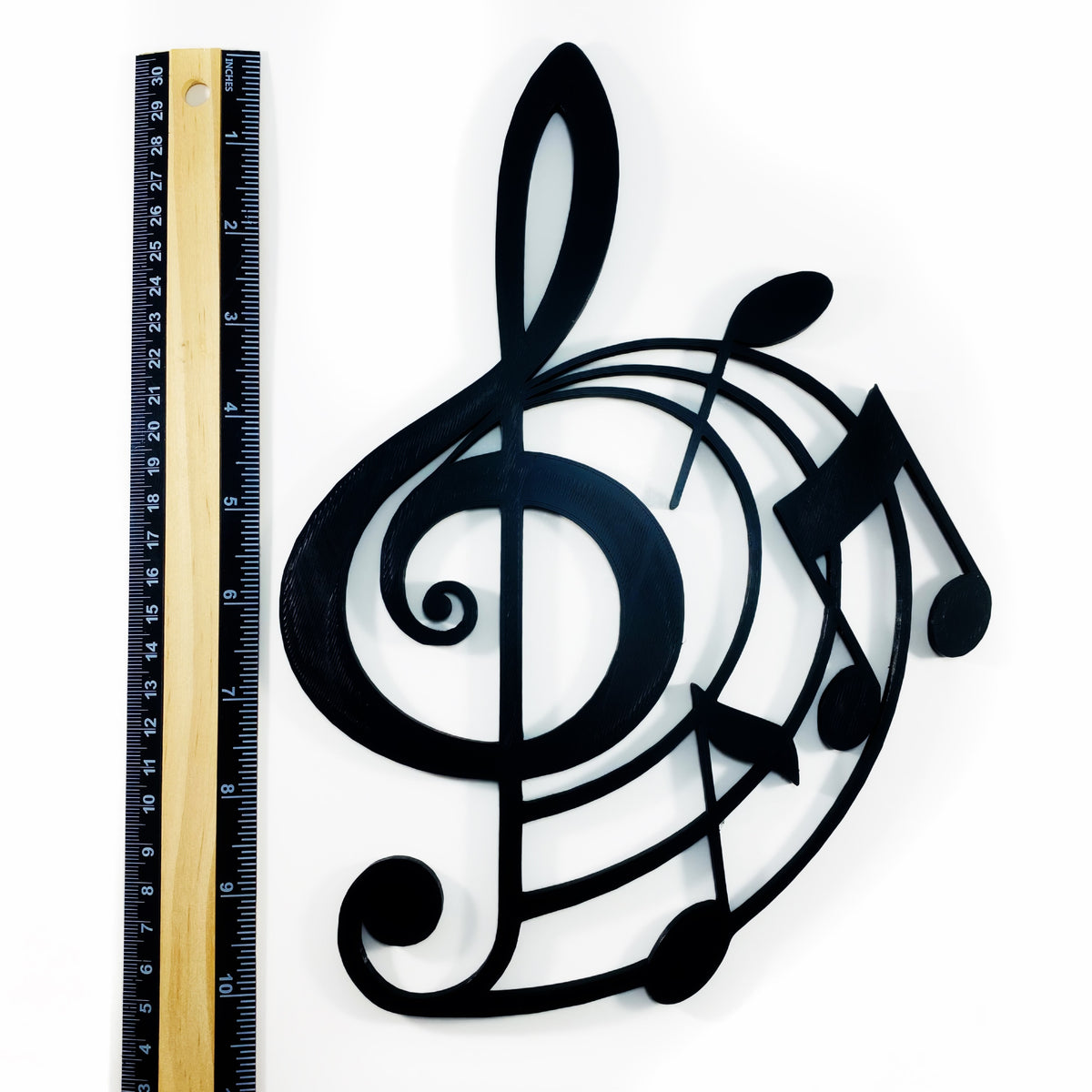 Original Treble Swirl Relief - layered 3D-printed wall art piece, hand-finished by Soul Kid Dsgn, view 4