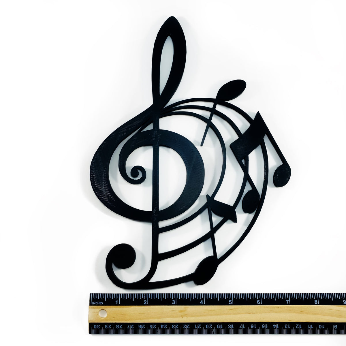 Original Treble Swirl Relief - layered 3D-printed wall art piece, hand-finished by Soul Kid Dsgn, view 5