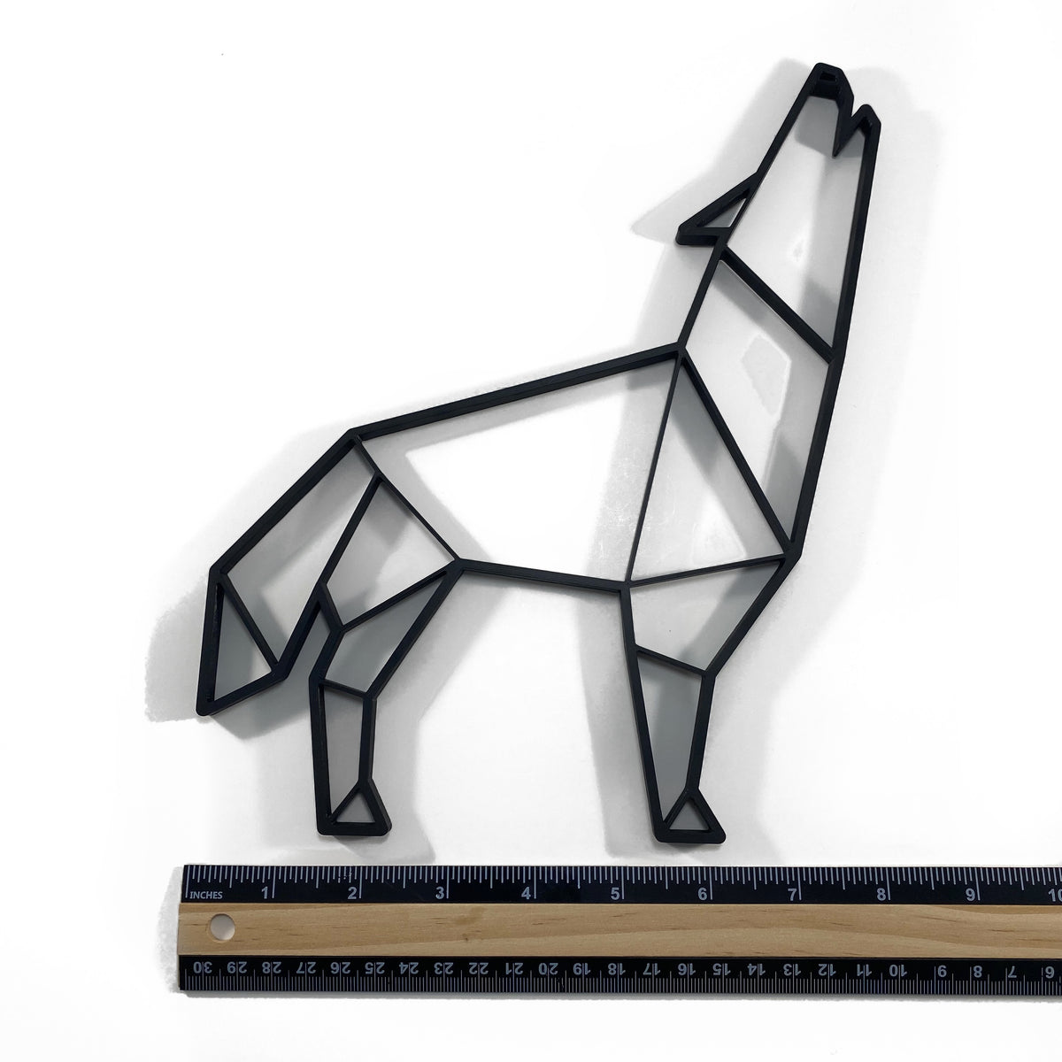Original Geo Howling Wolf Relief - layered 3D-printed wall art piece, hand-finished by Soul Kid Dsgn, view 5