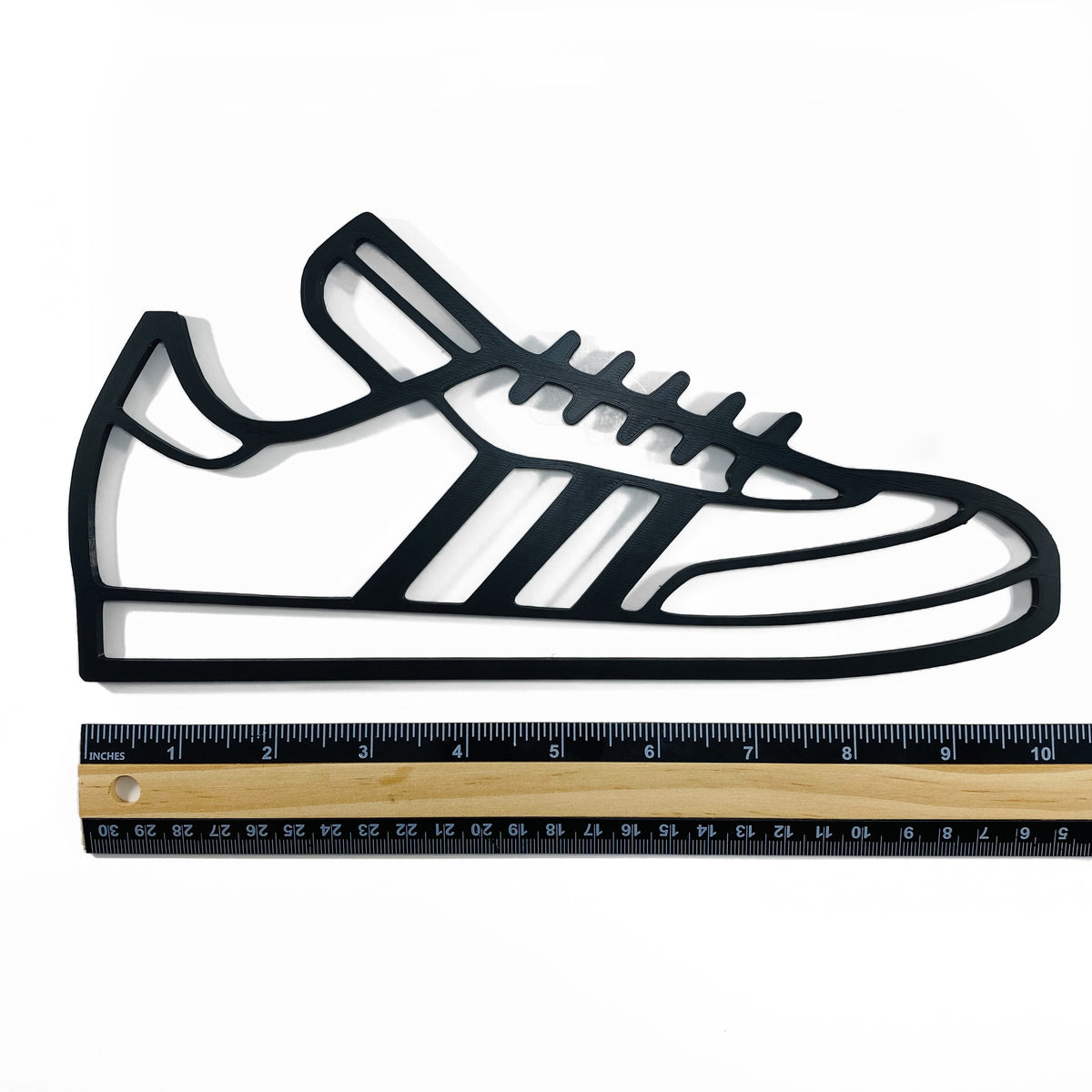 Original Suede Three-Stripe Relief - layered 3D-printed wall art piece, hand-finished by Soul Kid Dsgn, view 4