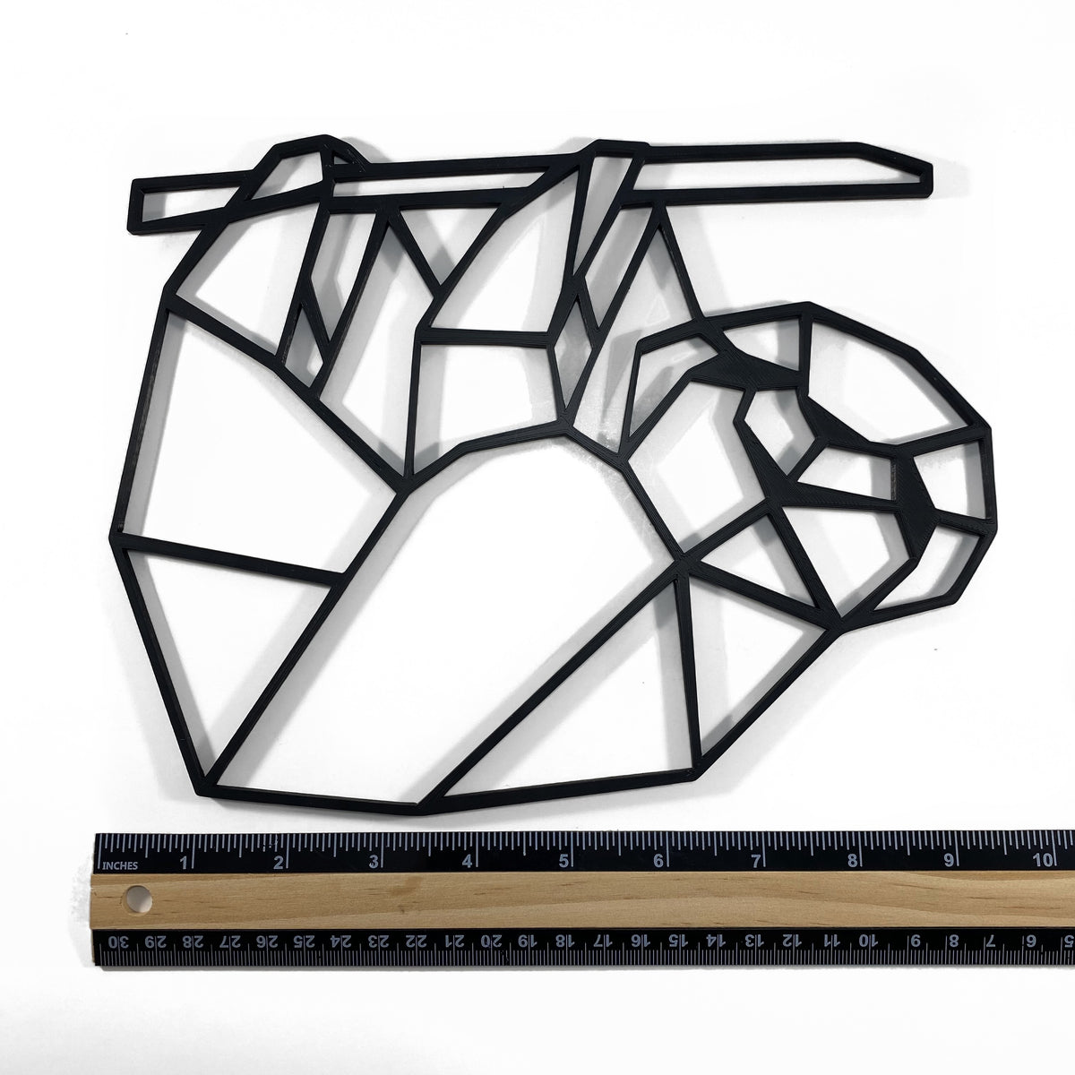 Original Geo Sloth Relief - layered 3D-printed wall art piece, hand-finished by Soul Kid Dsgn, view 4