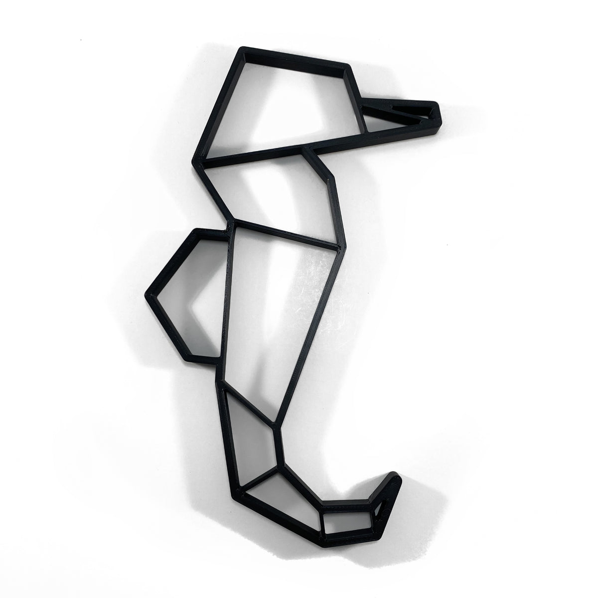 Original Geo Seahorse Relief - layered 3D-printed wall art piece, hand-finished by Soul Kid Dsgn