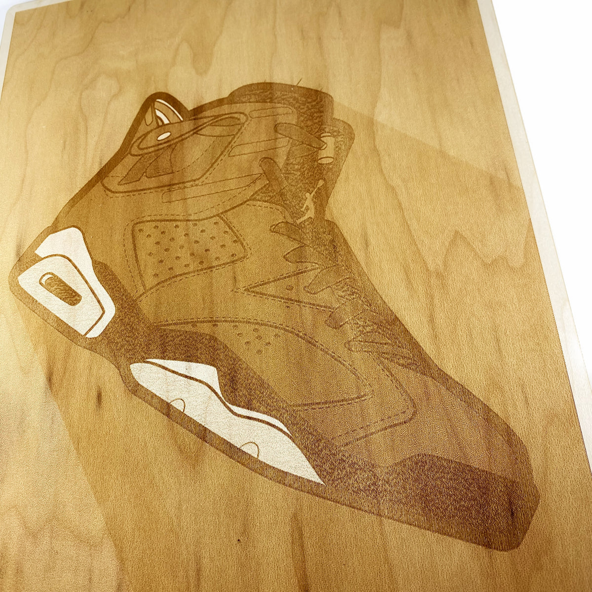 Original Reverse-Detail Hoop Relief - laser-cut hardwood wall art, hand-finished by Soul Kid Dsgn, view 2
