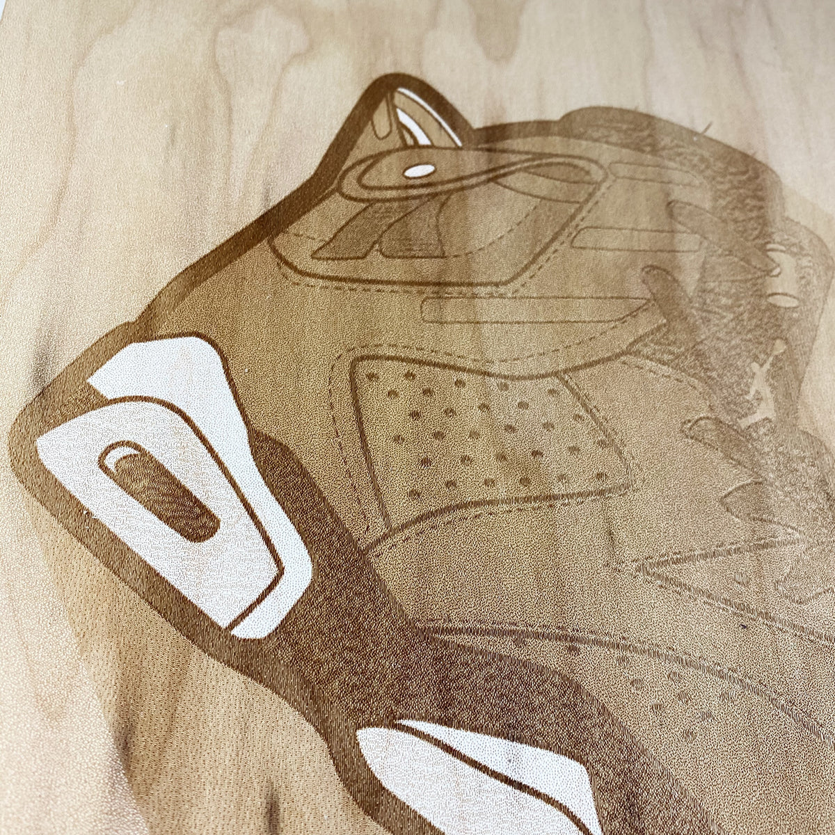 Original Reverse-Detail Hoop Relief - laser-cut hardwood wall art, hand-finished by Soul Kid Dsgn, view 3